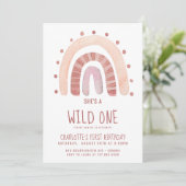 Invitation Boho Rainbow Wild Un Anniversaire (Debout devant)