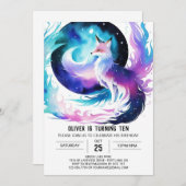 Invitation Boho Red Fox Adventure Anniversaire (Devant / Derrière)