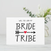 Invitation Boho Red Heart Flèche Vous Rejoindra À Ma Tribu De (Debout devant)