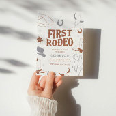 Invitation Boho Retro Boho First Rodeo Cowboy 1er anniversair