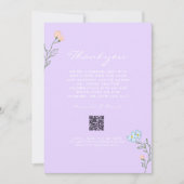 Invitation Boho Rétro Floral Groovy Classique Merci (Devant)