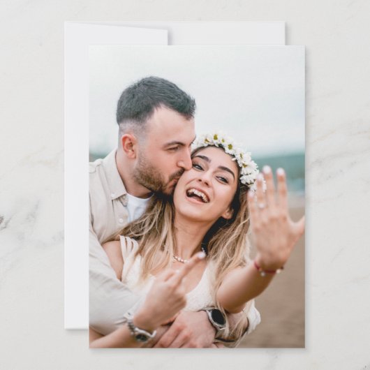 Invitation Boho Retro Orange Daisy Floral Enregistrer La Date (Dos)