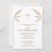 Invitation Boho Retro Tropical Palm Tree Graduation Photo (Dos)