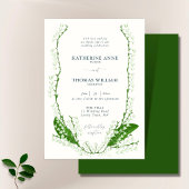 Invitation Boho Romantic Floral Frame Lys de Vallée Mariage