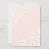 Invitation Boho rose Arch Daisy Wild Un premier anniversaire (Dos)