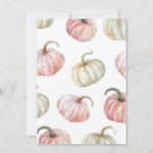 Invitation Boho rose bois Citrouille fille 1er anniversaire (Dos)