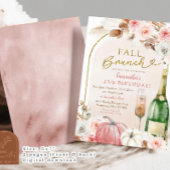 Invitation Boho rose Citrouille Automne Brunch Anniversaire V