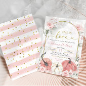 Invitation Boho rose Citrouille floral chute dans l'amour Dou