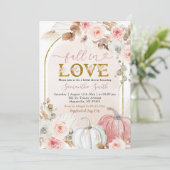 Invitation Boho Rose Citrouille Tombez Amoureux Enterrement d (Debout devant)