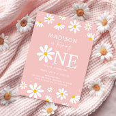 Invitation Boho rose Daisy Premier anniversaire