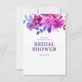 Invitation Boho rose douche à nuptiale fleurie (Dos)