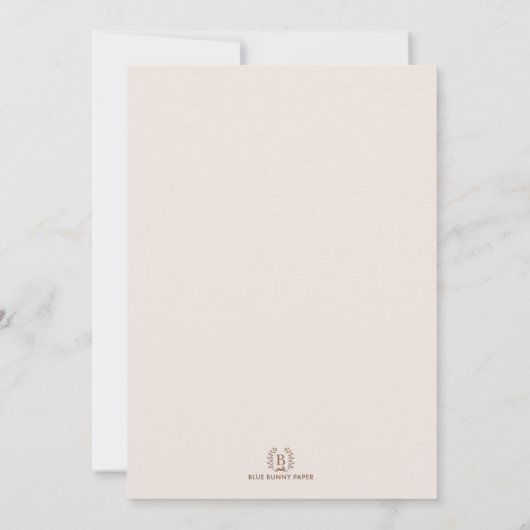 Invitation Boho rose doux Mariage en herbe Pampas (Dos)