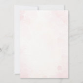 Invitation Boho rose et blanc Baby shower d'aquarelle (Dos)