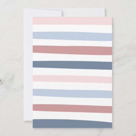 Invitation Boho rose et bleu arc-en-ciel premier anniversaire (Dos)