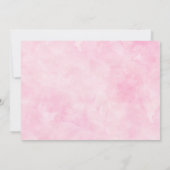 Invitation Boho Rose Floral Aquarelle Baby shower papillon (Dos)