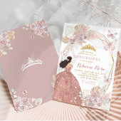 Invitation Boho Rose Floral Butterfly Princess Quinceañera