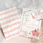 Invitation Boho Rose Floral Citrouille Thé Pour Deux Automnes