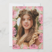 Invitation Boho Rose Floral Girl's Graduation (Dos)