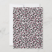 Invitation Boho Rose Floral Imprimé Guépard Safari 1er Annive (Dos)