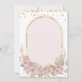 Invitation Boho rose Floral Safari Wild Un Baby shower (Dos)