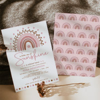 Boho rose moderne Rainbow Sunshine Baby shower fil