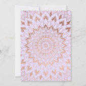 Invitation Boho rose or floral mandala lavande Sweet 16 (Dos)