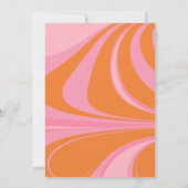 Invitation Boho Rose Orange Abstrait Photo Fête de Remise de (Dos)