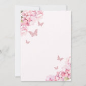 Invitation Boho rose papillon floral embrasse Baby shower fil (Dos)