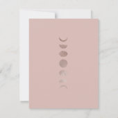 Invitation Boho Rose Phases de Lune Mariage Moderne Minimalis (Dos)