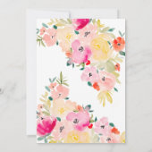 Invitation Boho rose printemps chic jardin floral photo douce (Dos)