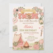 Invitation Boho Rose Smore Amusement Avec Amis Anniversaire (Devant)