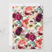 Invitation Boho rose violet Floral C'est un Baby shower de fi (Dos)