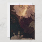 Invitation Boho rouge foncé Mariage floral (Dos)