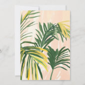 Invitation Boho Rouge Vert Palmier Tropical Retraite (Dos)
