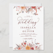 Invitation Boho rouille brûlé Orange Terracotta Marsala Maria (Devant)