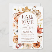 Invitation Boho rouille chute en amour Floral Citrouille Baby (Devant)