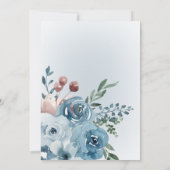Invitation Boho Rust & Floral Bleu sur Blanc pour un Brunch d (Dos)