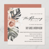INVITATION BOHO RUST MONSTERA FLORA LE MATIN APRÈS LE MARIAGE (Devant / Derrière)