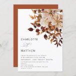 Invitation Boho Rustic Automne Feuilles Floral Mariage<br><div class="desc">Boho Rustic Fall Automne quitte Floral Mariage InvitationMessage me si vous avez besoin d'ajustements</div>