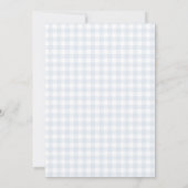 Invitation Boho Rustic Blue Floral Plaid Boy Baby shower (Dos)
