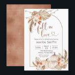 Invitation Boho Rustic Citrouille tomber dans la Fête des mar<br><div class="desc">Boho Rustique Citrouille blanc chute en amour nuptiale de douche Invitation</div>