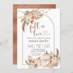 Invitation Boho Rustic Citrouille tomber dans la Fête des mar<br><div class="desc">Boho Rustique Citrouille blanc chute en amour nuptiale de douche Invitation</div>