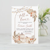 Invitation Boho Rustic Citrouille tomber dans la Fête des mar (Debout devant)