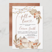 Invitation Boho Rustic Citrouille tomber dans la Fête des mar (Devant / Derrière)