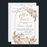Invitation Boho Rustic Citrouille tomber dans la Fête des mar<br><div class="desc">Boho Rustic Citrouille tomber dans l'amour nuptiale de douche Invitation</div>