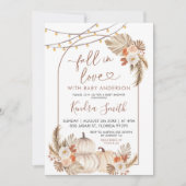 Invitation Boho Rustic Citrouille tomber dans le Baby shower (Devant)