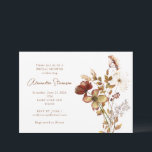 Invitation Boho Rustic Earthy Nature Fête des mariées botaniq<br><div class="desc">Boho Rustique Terme Nature Botanique Douche nuptiale Invitation</div>