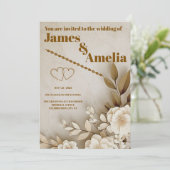 Invitation Boho Rustic | Elegant Wedding (Debout devant)