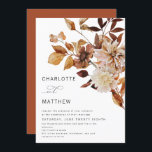 Invitation Boho Rustic Fall Floral Bural Orange Mariage<br><div class="desc">Boho Rustique Automne Floral Bural Orange Faire-part de mariage Message si vous avez besoin d'ajustements</div>