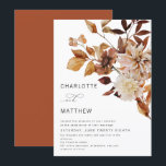 Invitation Boho Rustic Fall Floral Bural Orange Mariage<br><div class="desc">Boho Rustique Automne Floral Bural Orange Faire-part de mariage Message si vous avez besoin d'ajustements</div>